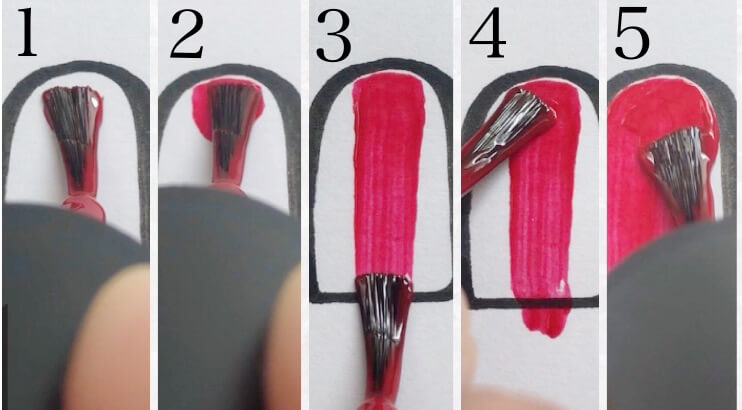 ネイル検定3級赤ポリッシュの正しい塗り方と練習する方法 美ネイル